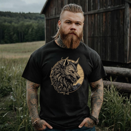 Fenrir the Wolf Vintage Style Unisex T-shirt